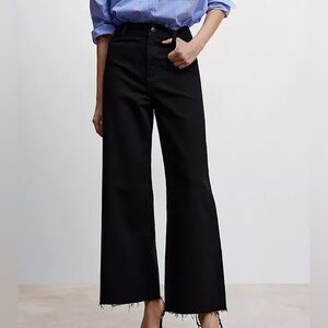 Mango Catherine Black Jeans Culotte High Waist